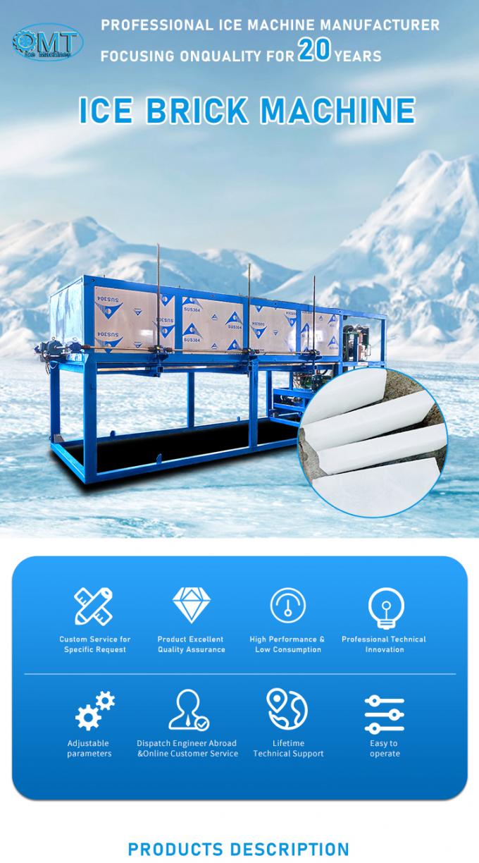 Food Grade Commercial Block Ice Maker Stable 10 Ton Ice Block Making ...