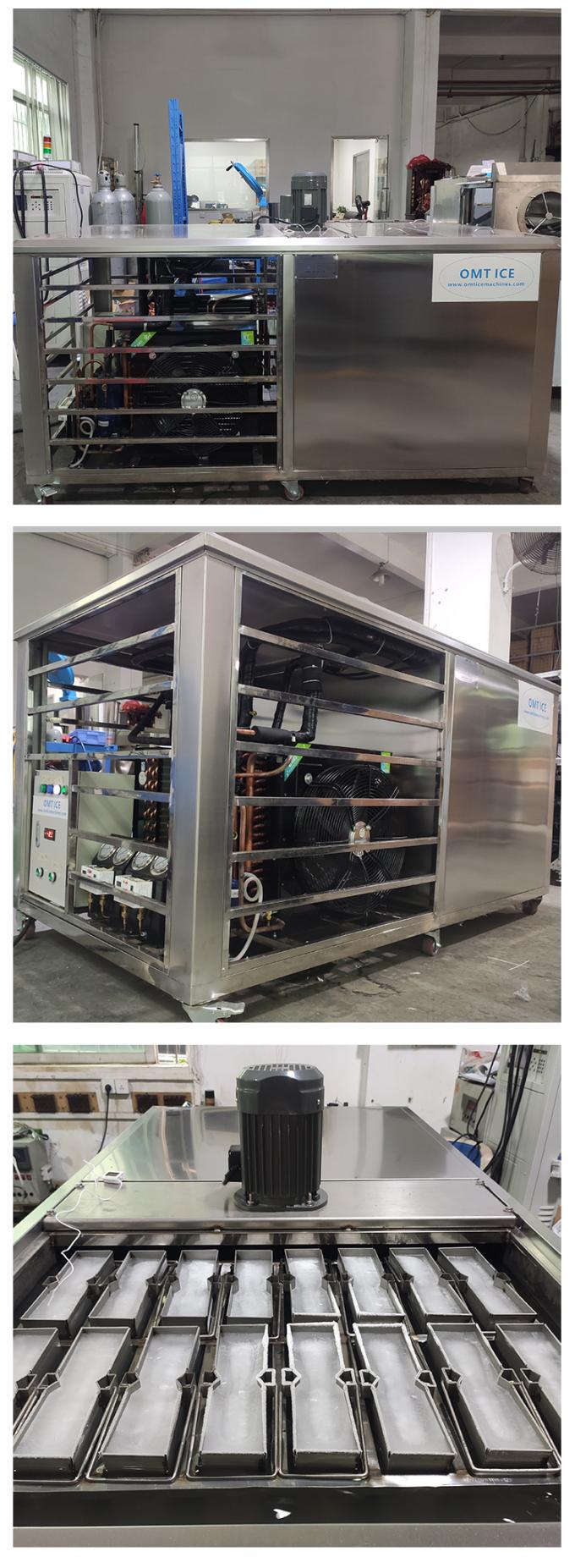R404a Refrigerant Salt Water Ice Block Machine Auto Industrial Ice ...
