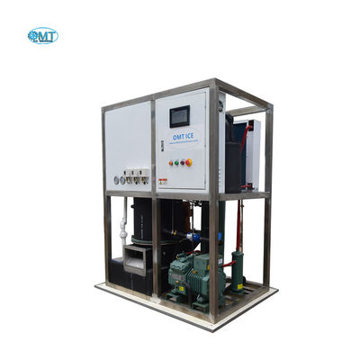 Froidage par air à haute puissance Automatique 1 tonne par jour Machine à glace à tubes Équipement avec système de contrôle à écran tactile Contrôleur PLC