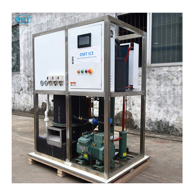 Froidage par air à haute puissance Automatique 1 tonne par jour Machine à glace à tubes Équipement avec système de contrôle à écran tactile Contrôleur PLC