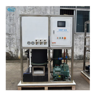 Froidage par air à haute puissance Automatique 1 tonne par jour Machine à glace à tubes Équipement avec système de contrôle à écran tactile Contrôleur PLC