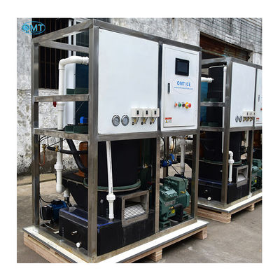 Froidage par air à haute puissance Automatique 1 tonne par jour Machine à glace à tubes Équipement avec système de contrôle à écran tactile Contrôleur PLC