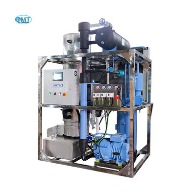 R22 ou R404a Machine de fabrication de glace à tube à refroidissement par air industriel pour 3T