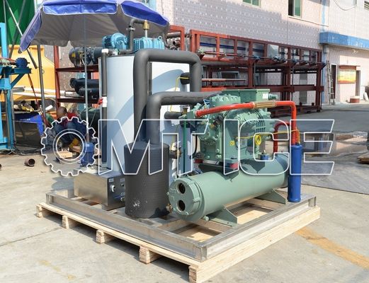 Machine à glace en flocons d'eau salée de 5 tonnes, refroidissement automatique par eau pour bateaux de pêche