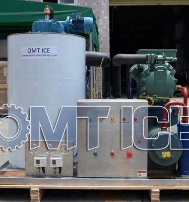 3 tonnes de flocons d'eau de mer Fabricant de glace écrasée Épaisseur 1,2 mm réfrigérant R404a