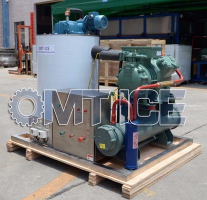 3 tonnes de flocons d'eau de mer Fabricant de glace écrasée Épaisseur 1,2 mm réfrigérant R404a