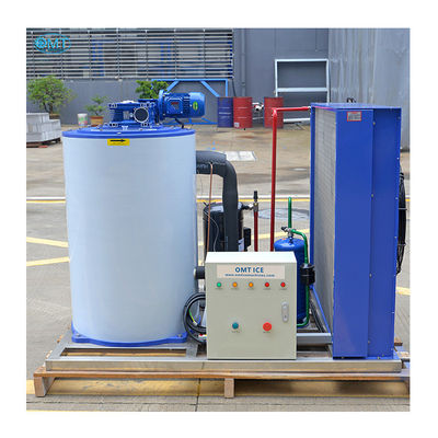 Facile à utiliser 3 tonnes machine de glaçage à refroidissement par air industriel avec compresseur Danfoss et glacière à bloc de saumure