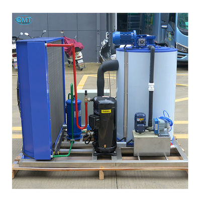 Facile à utiliser 3 tonnes machine de glaçage à refroidissement par air industriel avec compresseur Danfoss et glacière à bloc de saumure