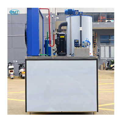 Facile à utiliser 3 tonnes machine de glaçage à refroidissement par air industriel avec compresseur Danfoss et glacière à bloc de saumure