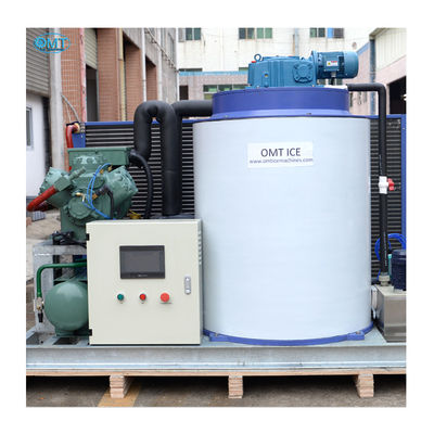 Fabricant de glace à flocons industriel entièrement automatique pour le refroidissement des poissons 380v Voltage Danfoss Compresseur