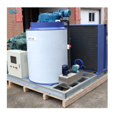 Compacte 5T machine à glace en flocons Opération stable polyvalente pour le stockage du poisson