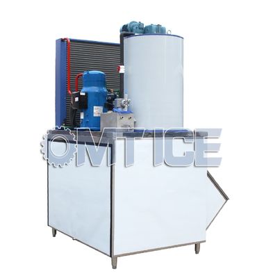 Contrôle PLC Machine à glace à flocons d'eau douce résistante à la corrosion Fabricant de glace à flocons de neige