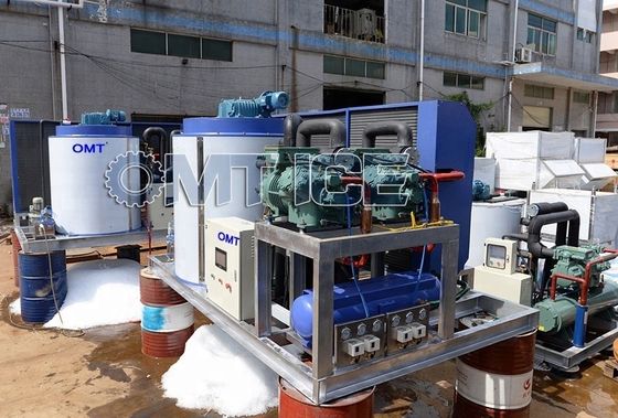 2250 kg Grande capacité 10 tonnes machine à glace en flocons pour l'eau douce et l'eau salée
