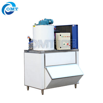 400 kg machine de glaçage commercial avec bac de stockage de glace et système de contrôle PLC Siemens