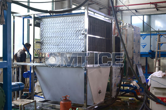 Pêche 10 tonnes machine à glace à plaques 50HP économiser de l'espace pour la transformation des aliments