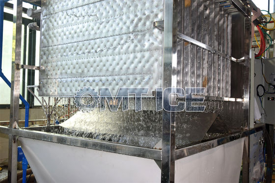 Pêche 10 tonnes machine à glace à plaques 50HP économiser de l'espace pour la transformation des aliments