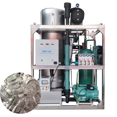 Machine à glace industrielle à tubes de 10 tonnes avec compresseur Refcomp