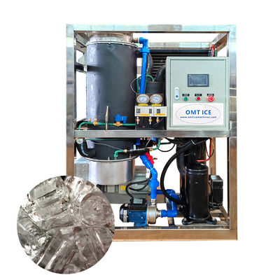 0.5 T/jour machine à glace à tubes avec emballeur de glace compétitif et automatique pour la production de glace et capacité de stockage de glace de 500 kg